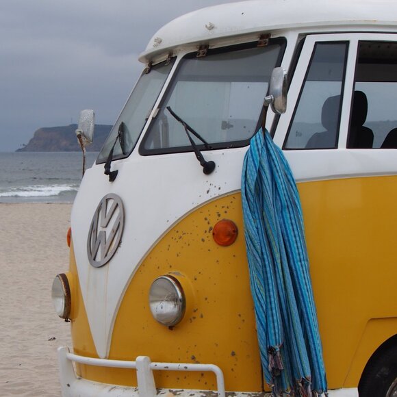 Sand Free Bohemian Turquoise 100% Turkish Cotton Beach Bath Towel  - Citizens - Picture 2 of 8